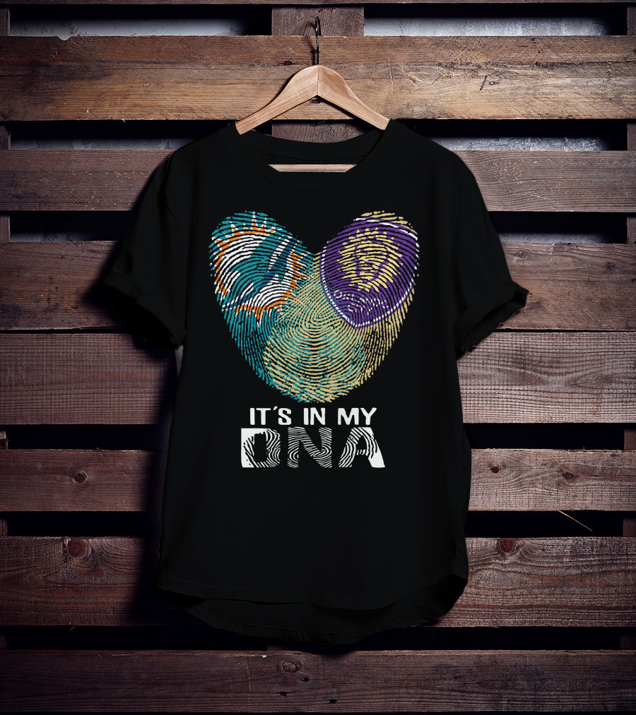 It's In My Dna Miami Dolphins Orlando City Sc T-Shirt