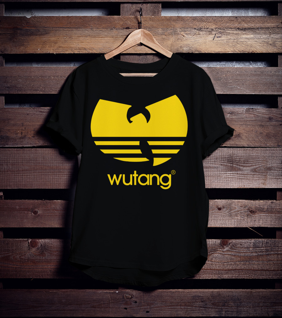 Wutang Yellow Iconic Symbol And Text T-Shirt