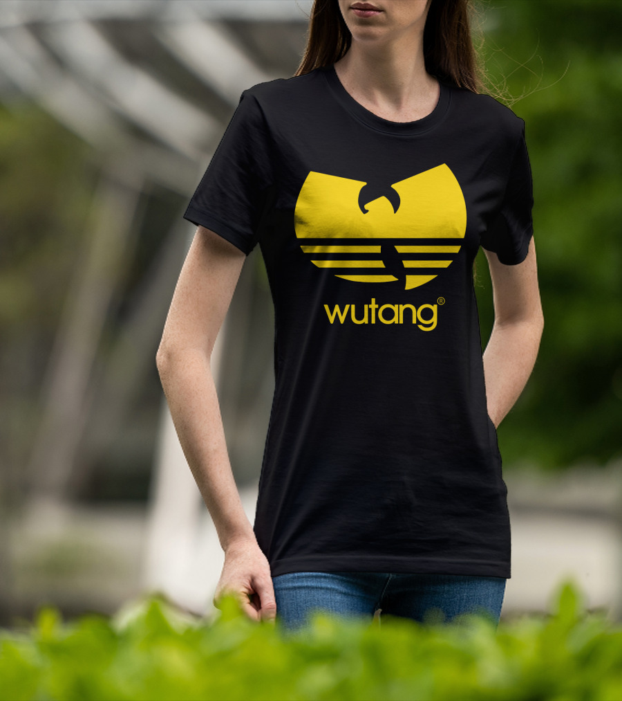 Wutang Yellow Iconic Symbol And Text T-Shirt