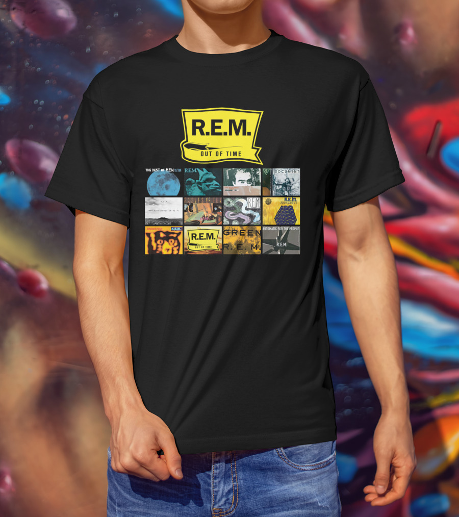 R.E.M. Out Of Time Album Covers Collection T-Shirt