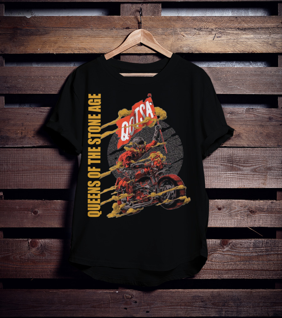 Queens Of The Stone Age QOTSA Motorcycle Rider T-Shirt