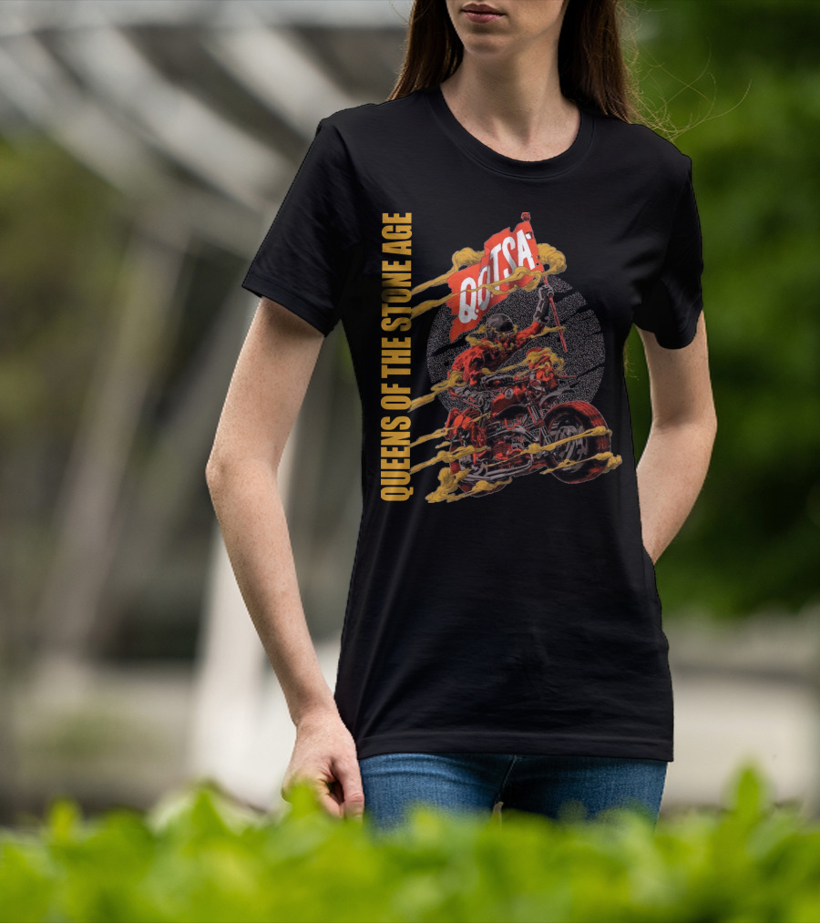 Queens Of The Stone Age QOTSA Motorcycle Rider T-Shirt