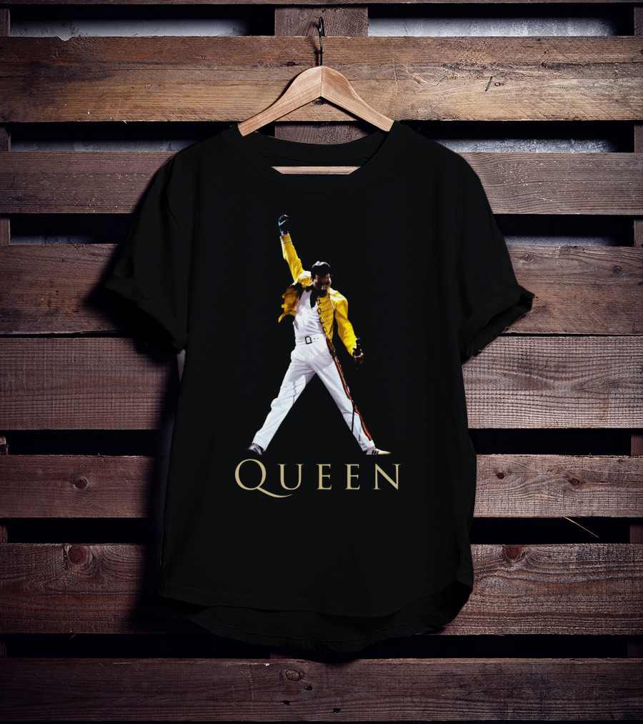 Queen Freddie Mercury Yellow Jacket Iconic Pose T-Shirt