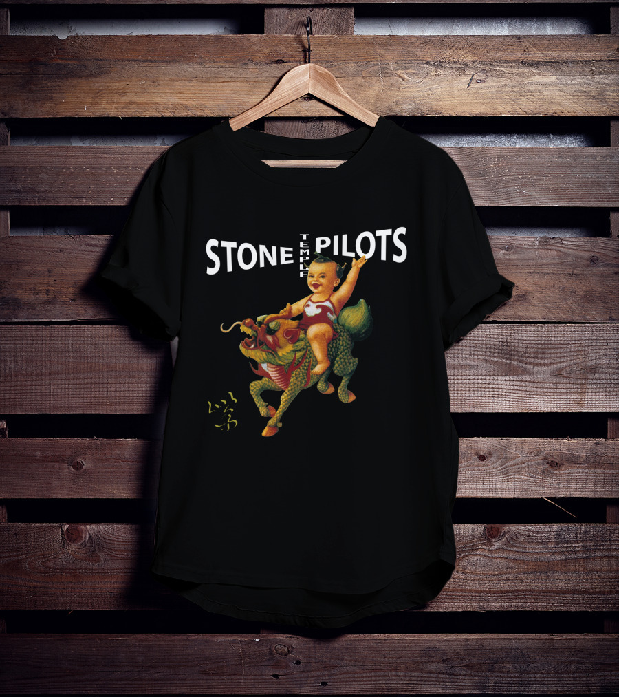 STONE TEMPLE PILOTS Baby Riding Fire-Breathing Dragon T-Shirt