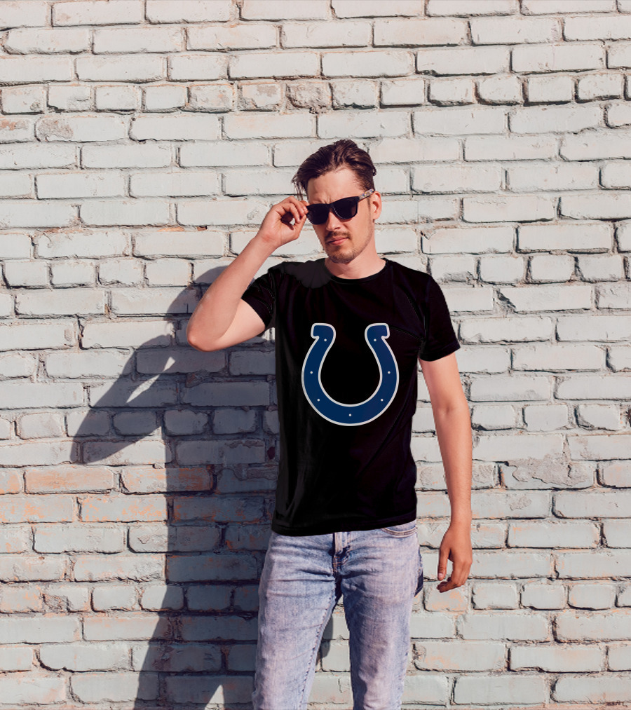 Indianapolis Colts Blue Horseshoe Logo NFL T-Shirt