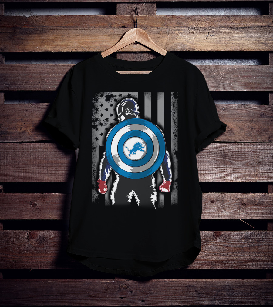 Detroit Lions USA Shield T-Shirt