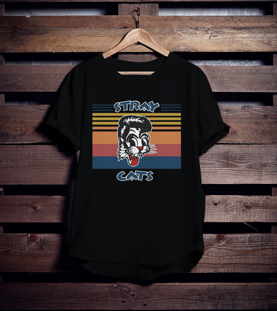 Stray Cats Retro Cartoon Feline T-Shirt