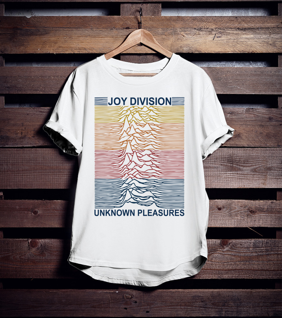 Joy Division Unknown Pleasures Rainbow Waves T-Shirt