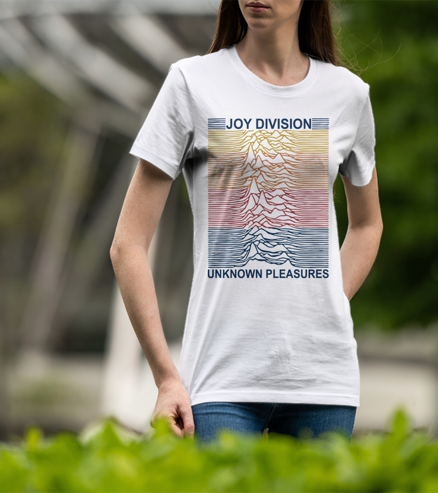Joy Division Unknown Pleasures Rainbow Waves T-Shirt