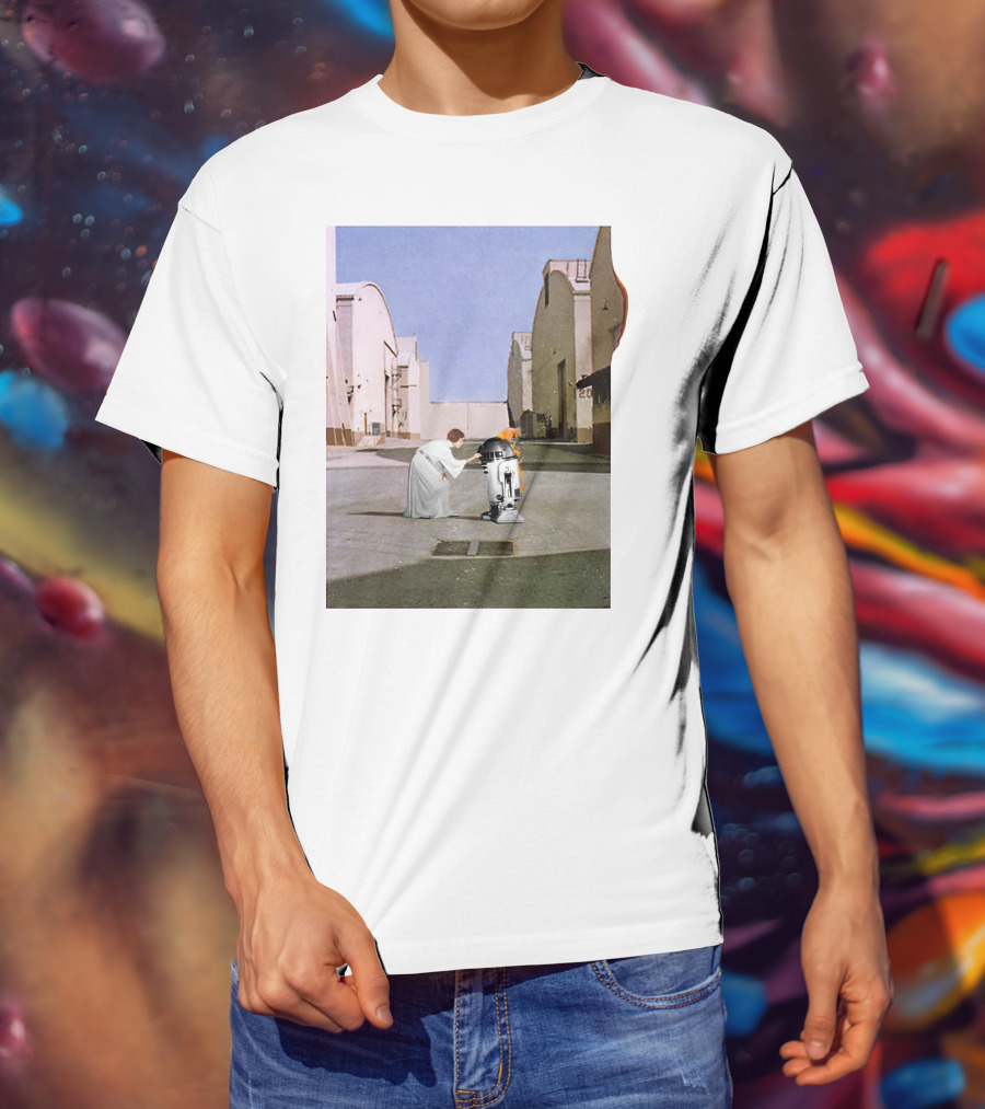 Wish You Were Leia With Princess And Droid In Iconic Courtyard Scene T-Shirt