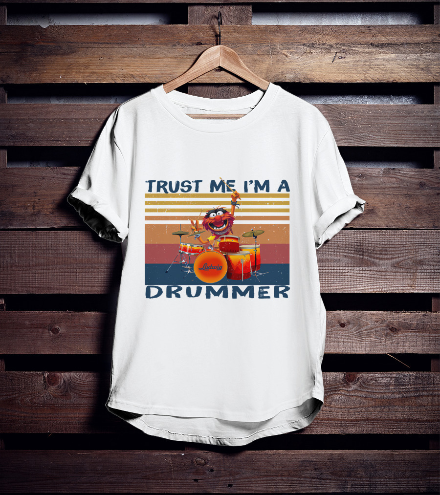 Ludwig Drummer Confidence Animal Muppet T-Shirt