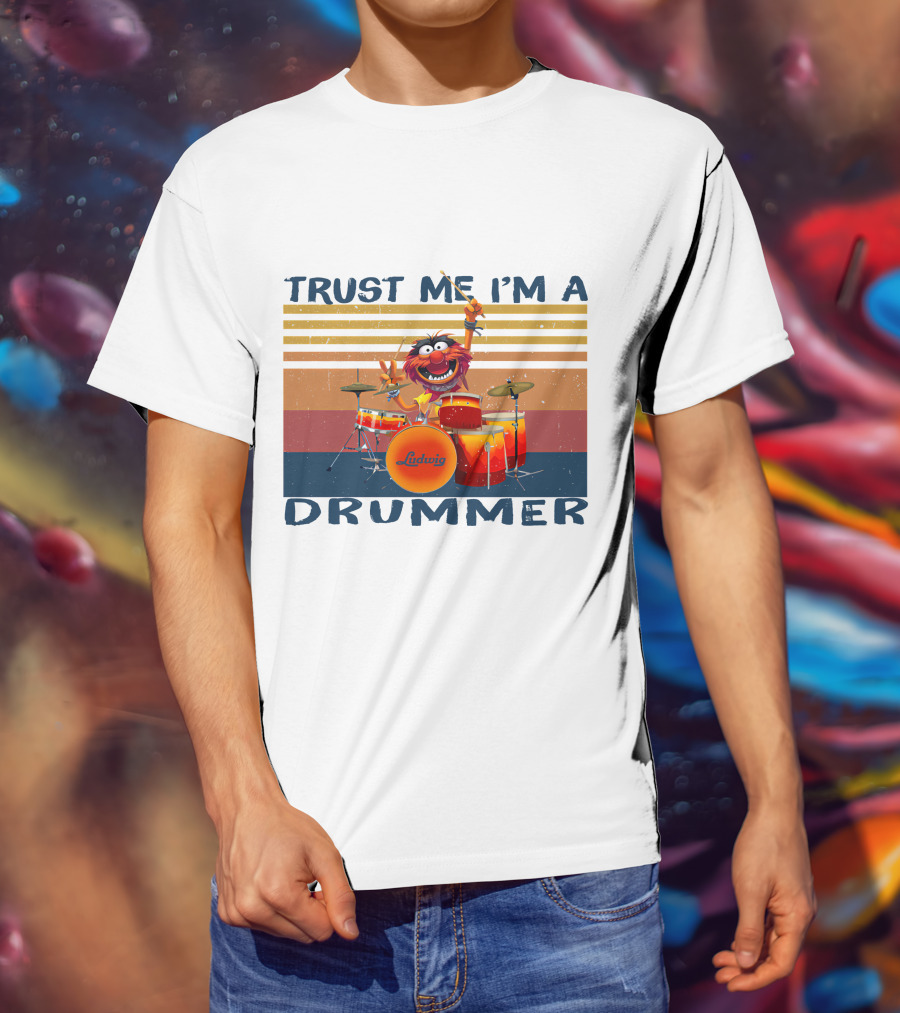 Ludwig Drummer Confidence Animal Muppet T-Shirt