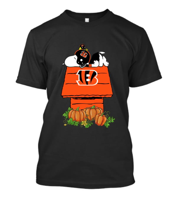 Cincinnati Bengals Snoopy Doghouse Pumpkin Halloween T-Shirt