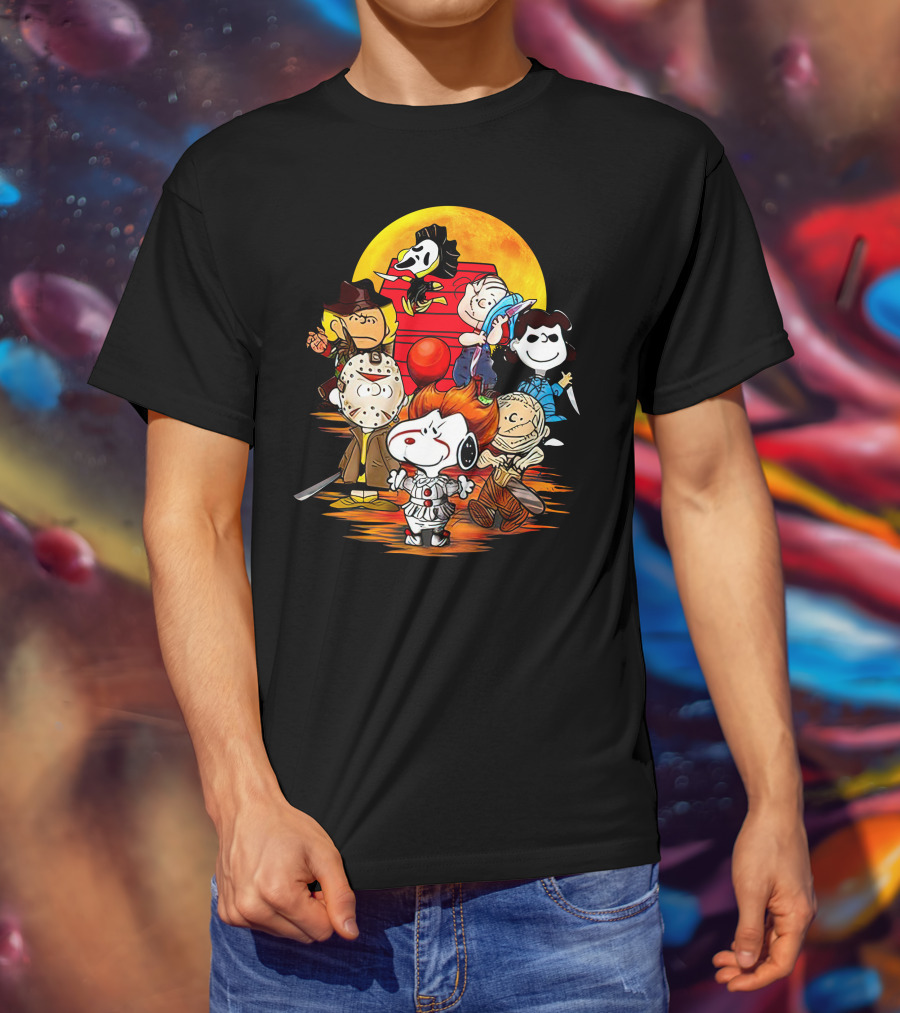 Snoopy And Friends Halloween Horror Mashup T-Shirt