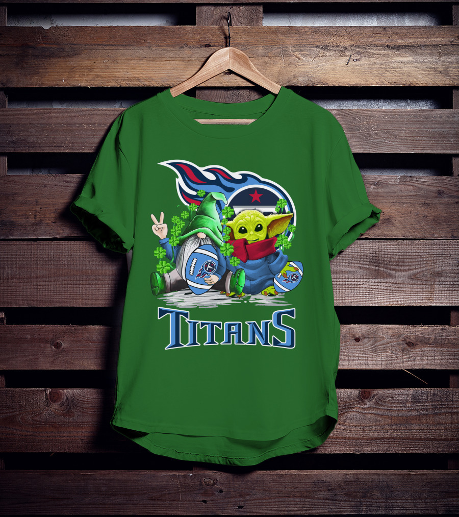 Tennessee Titans St. Patrick’s Day Gnome And Alien Football T-Shirt