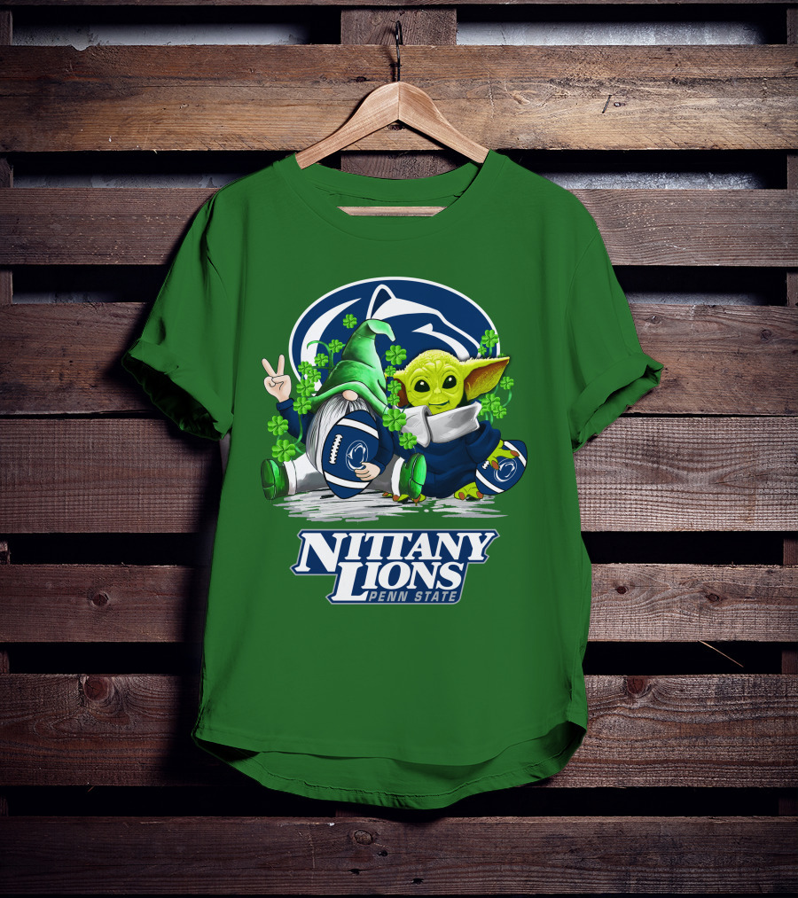 Penn State Nittany Lions St. Patrick's Day Football Shamrocks T-Shirt