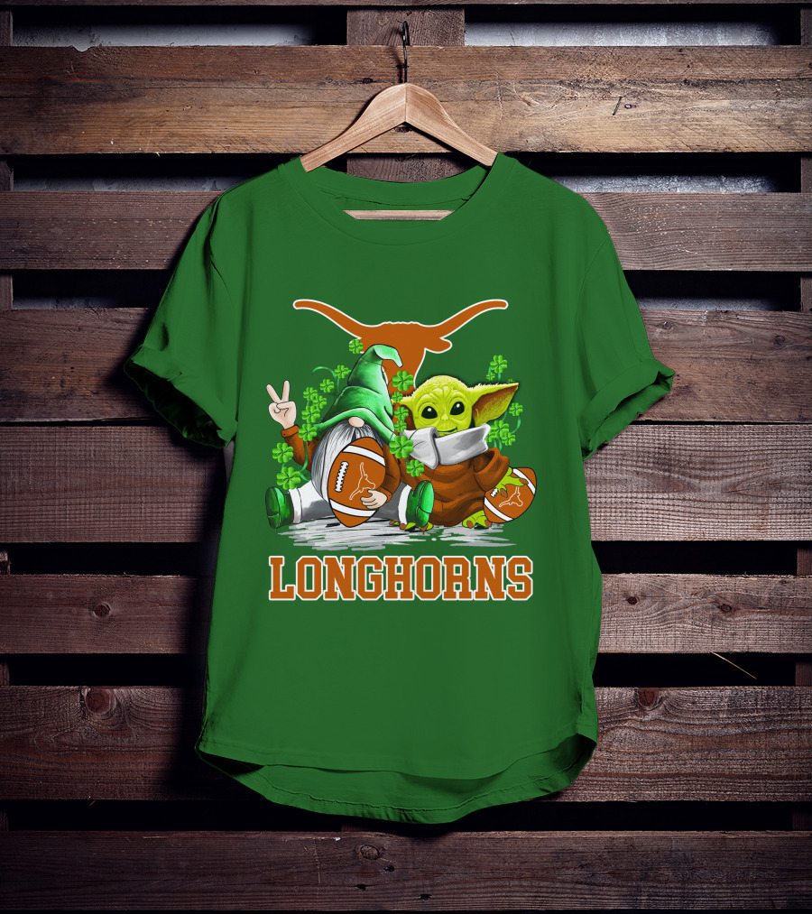 Texas Longhorns Football Patrick’s Day Longhorns Gnome Baby Jedi T-Shirt