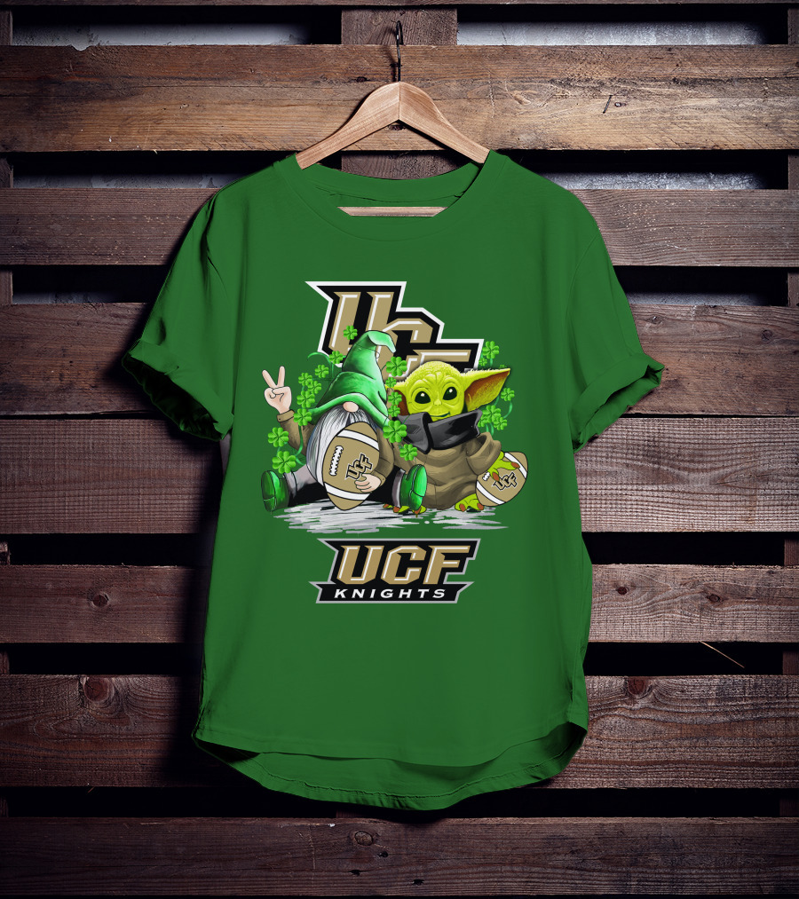 UCF Knights Football St. Patrick's Day Shamrock Gnome Baby Alien T-Shirt