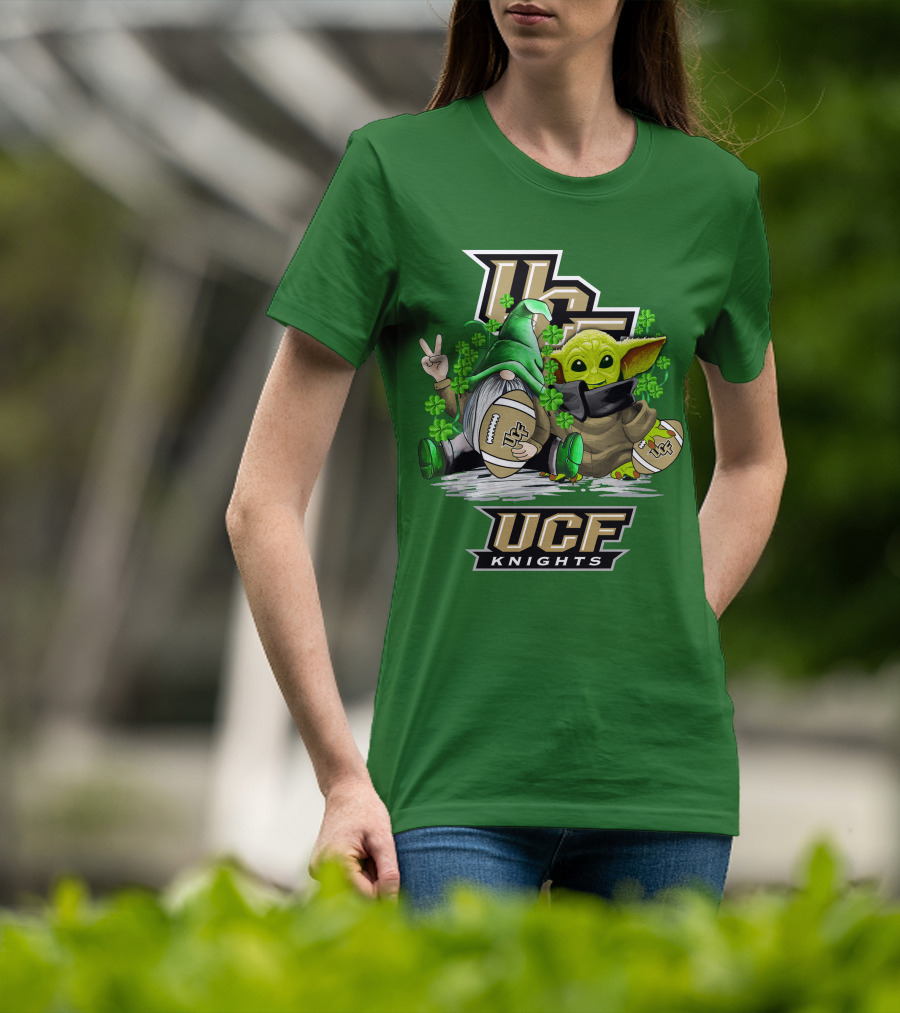 UCF Knights Football St. Patrick's Day Shamrock Gnome Baby Alien T-Shirt