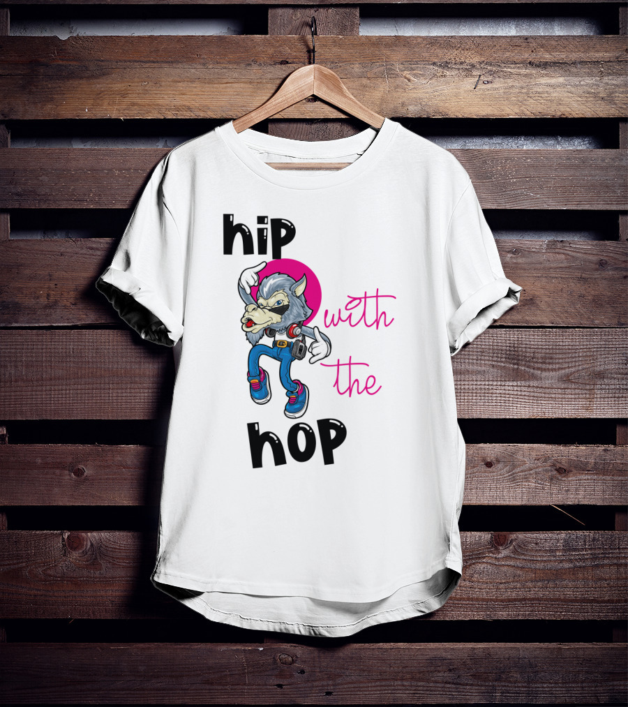 Hip With The Hop Dancing Donkey In Headphones Animation T-Shirt