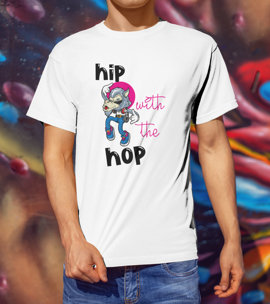 Hip With The Hop Dancing Donkey In Headphones Animation T-Shirt