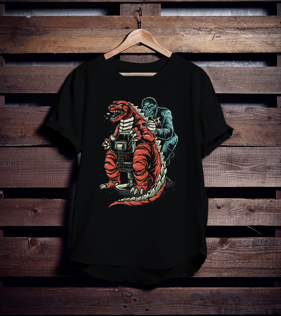 Dinosaur Monster Haircut By Gorilla Barber T-Shirt