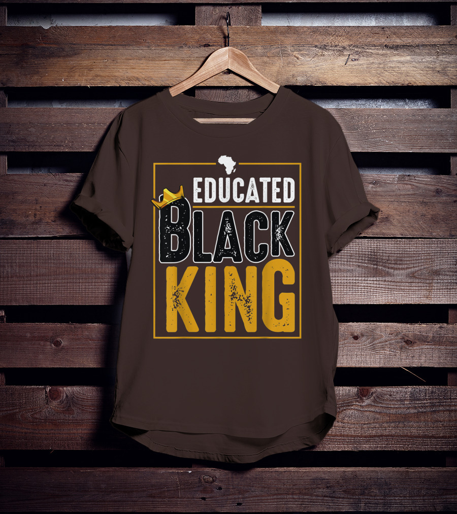 Educated Black King Africa Crown T-Shirt