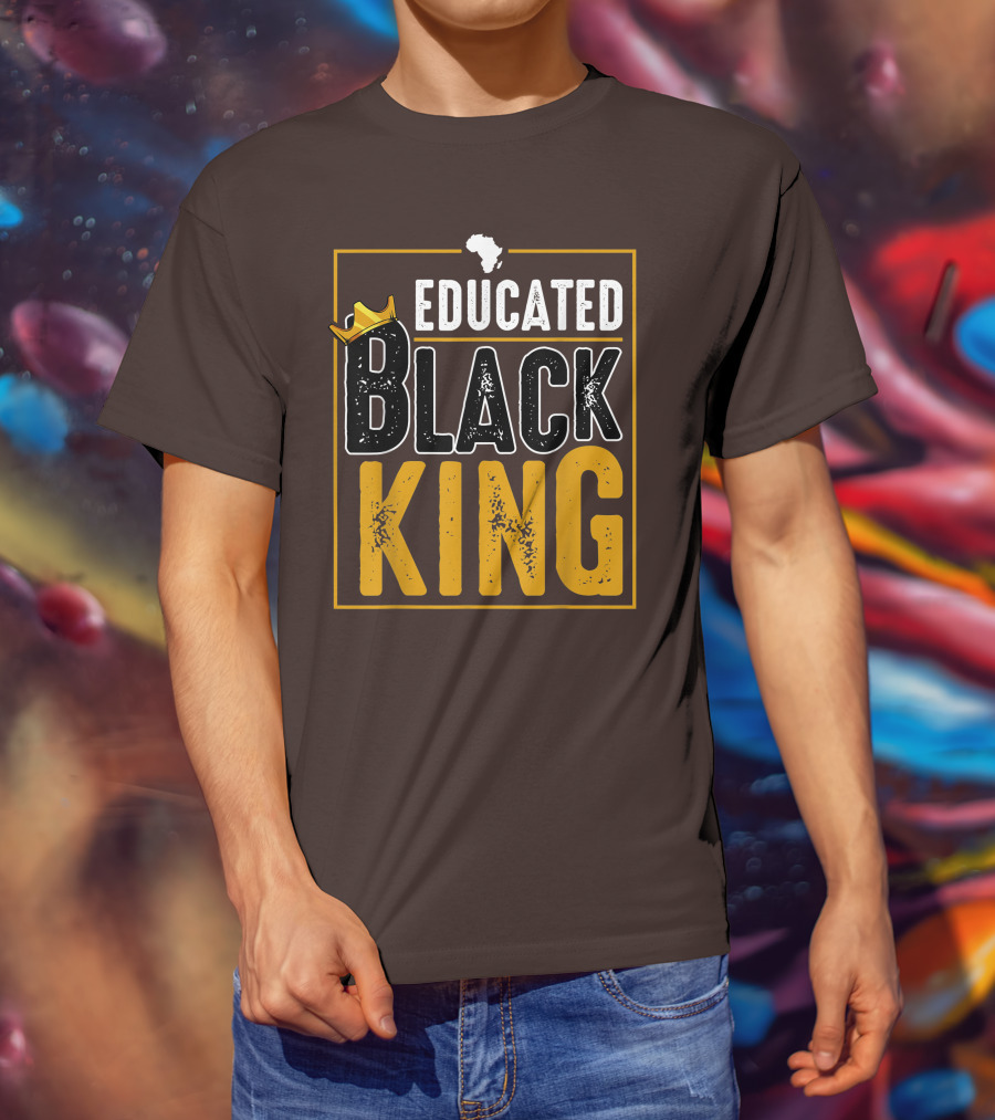 Educated Black King Africa Crown T-Shirt