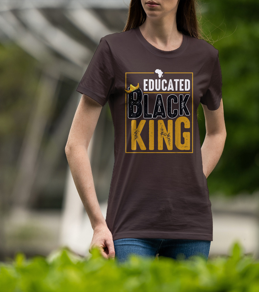 Educated Black King Africa Crown T-Shirt