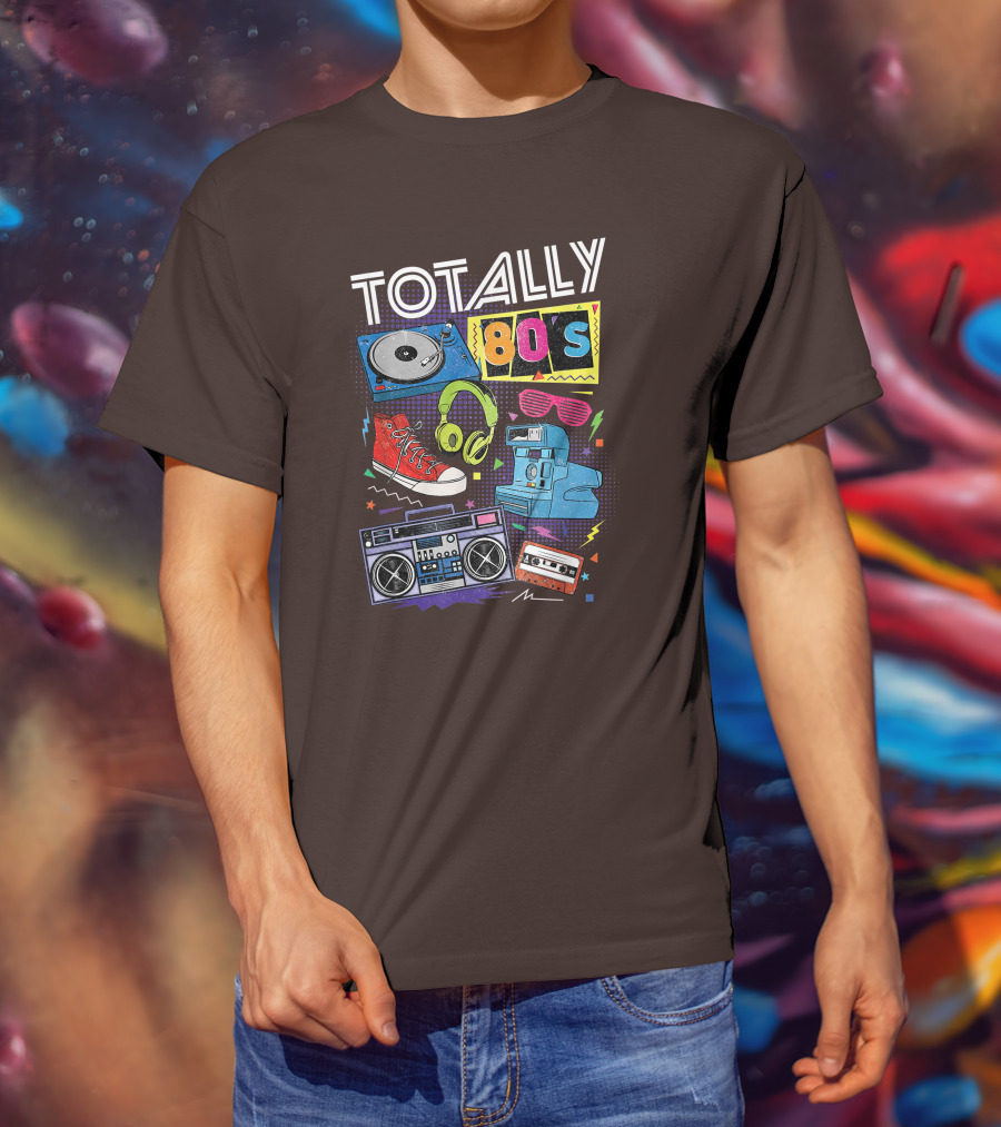 Totally 80s Boombox Cassette Tape T-Shirt
