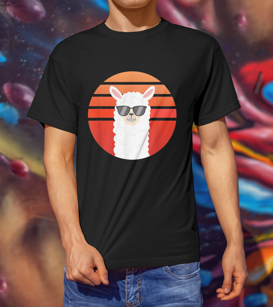 Alpaca Grin Sunset Shades T-Shirt