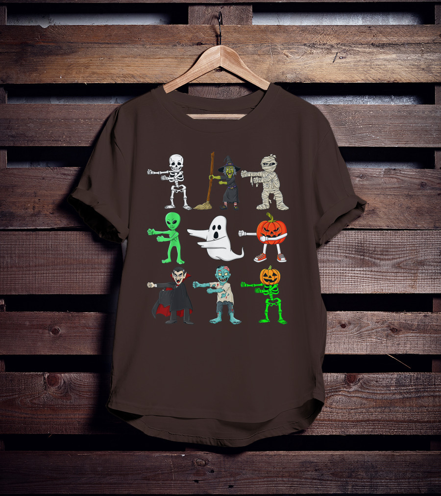 Halloween Floss Like A Boss Skeleton Witch Mummy Alien Ghost Pumpkin Dracula Zombie T-Shirt