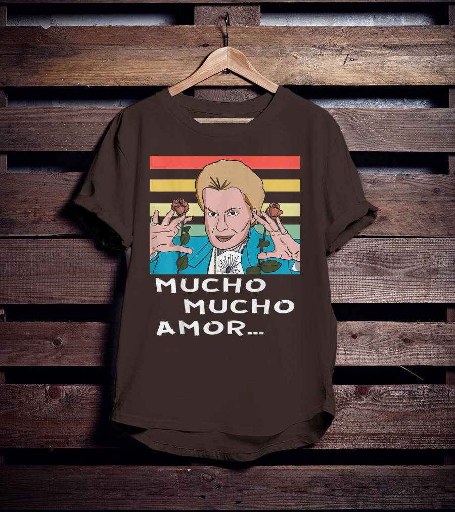 Mucho Mucho Amor Walter Mercado Nostalgic Iconic Look Roses Retro Vibes T-Shirt