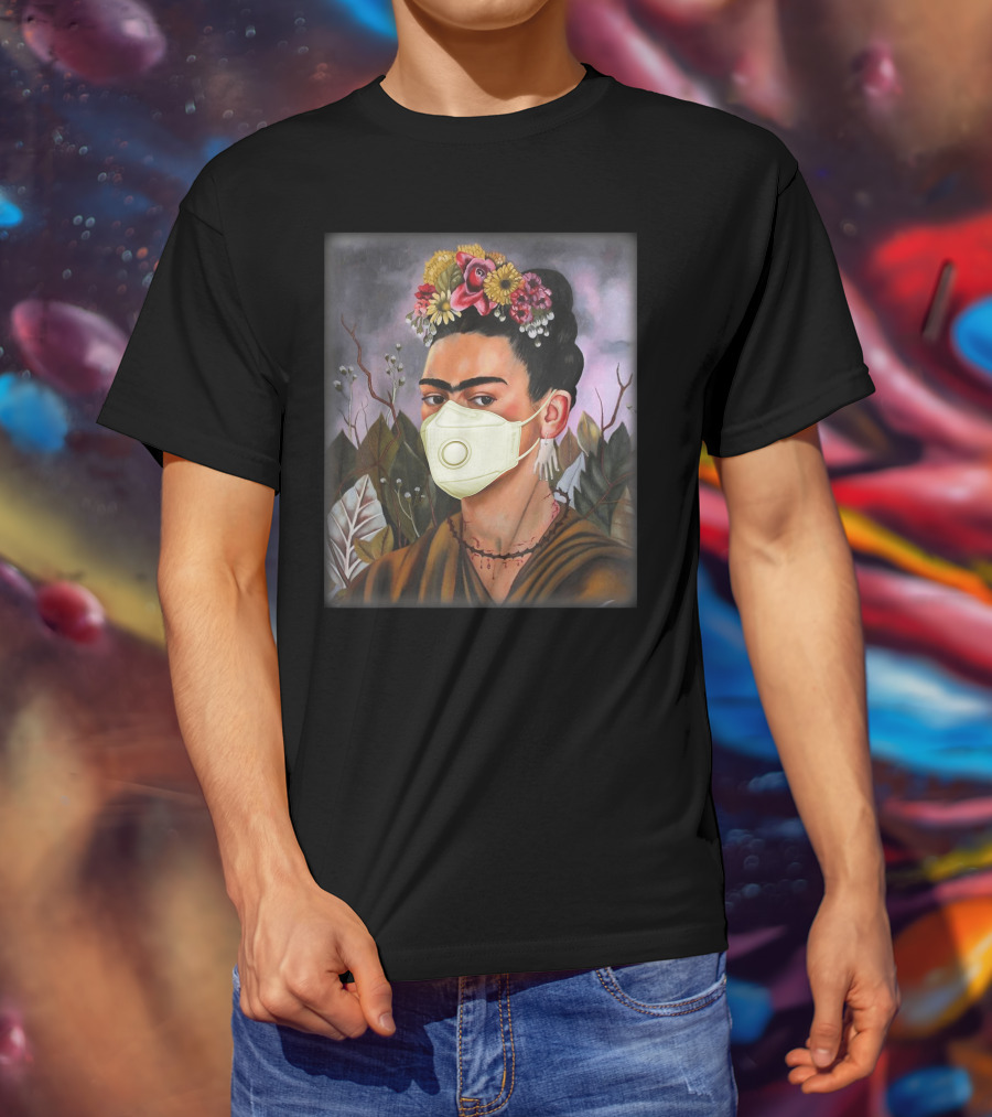Frida Kahlo Floral Mask T-Shirt