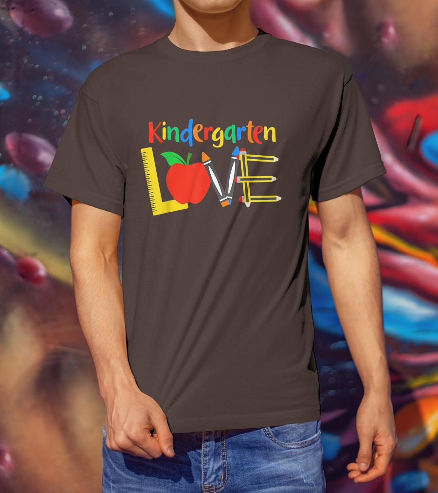 Kindergarten Love Teacher Student Classroom Tools T-Shirt