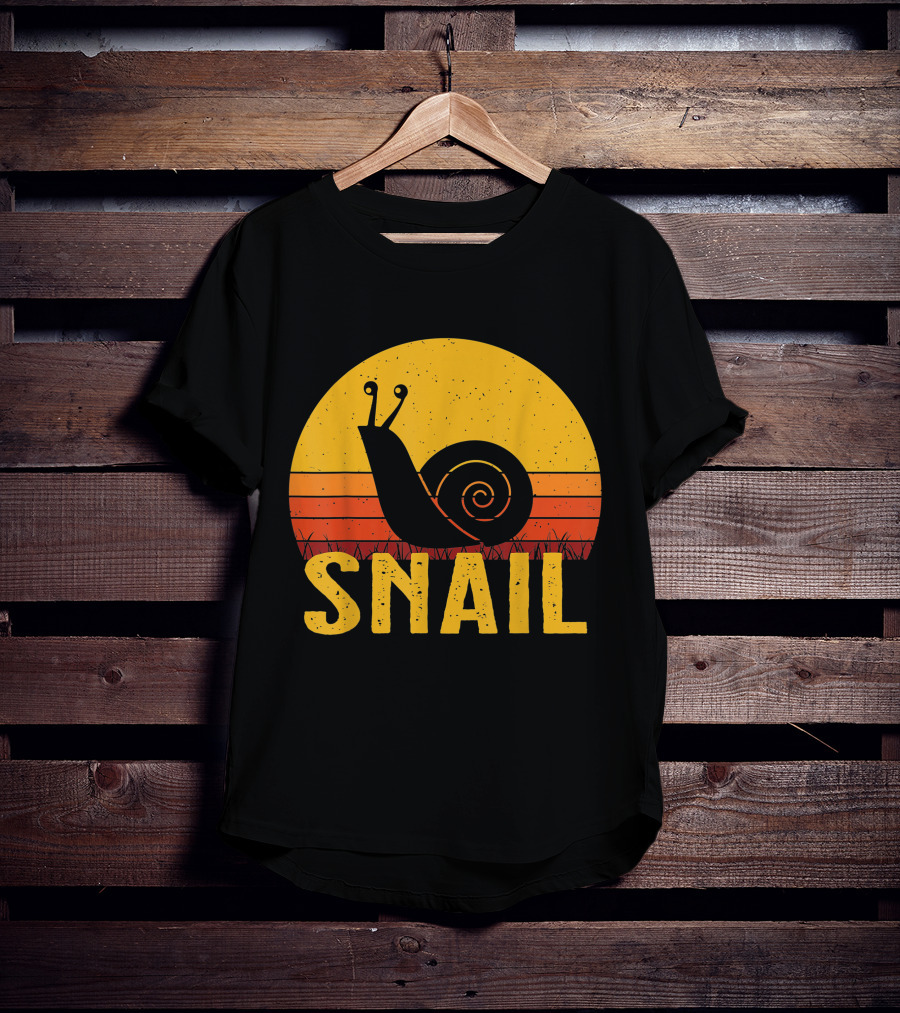 Snail Retro Sunset T-Shirt
