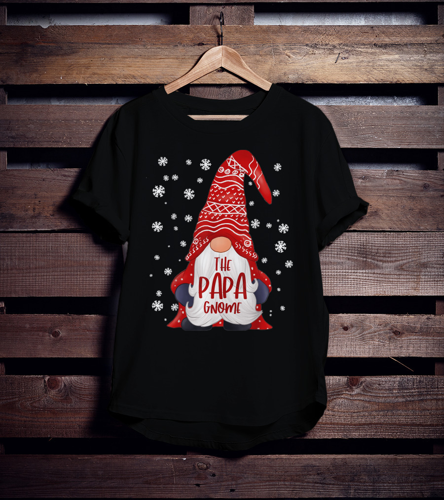 The Papa Gnome Snowflakes Funny Family T-Shirt