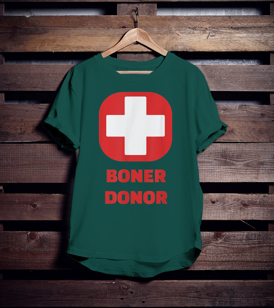 Boner Donor Funny Red Cross T-Shirt