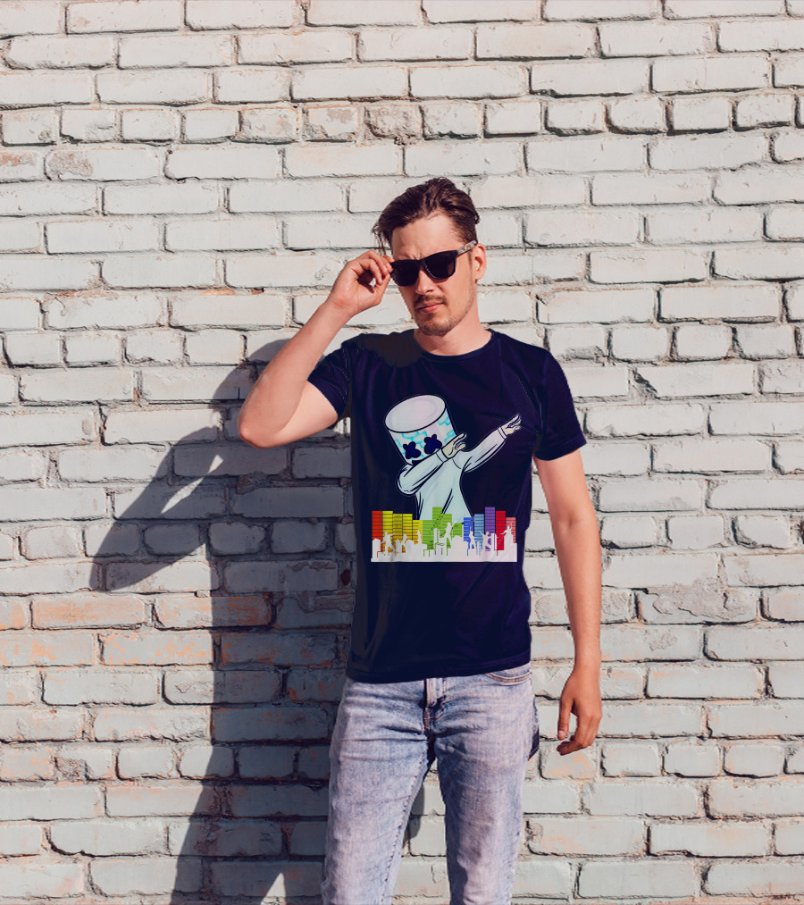 All I Want For Christmas Is Marshmallow DJ Dance Love Mello Dabbing Music Equalizer T-Shirt