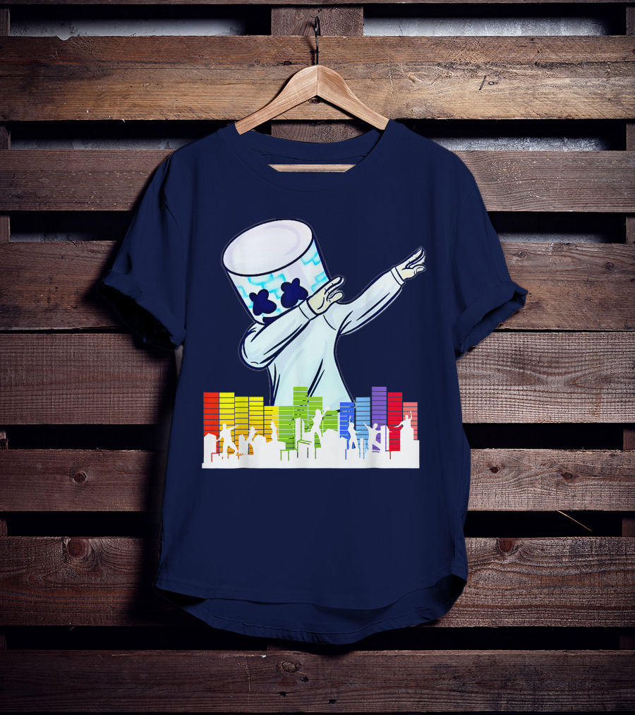 All I Want For Christmas Is Marshmallow DJ Dance Love Mello Dabbing Music Equalizer T-Shirt