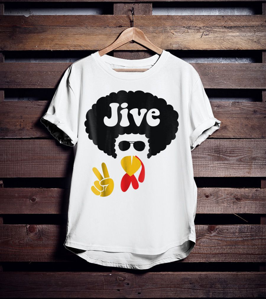 Jive Turkey Face Peace Sign T-Shirt