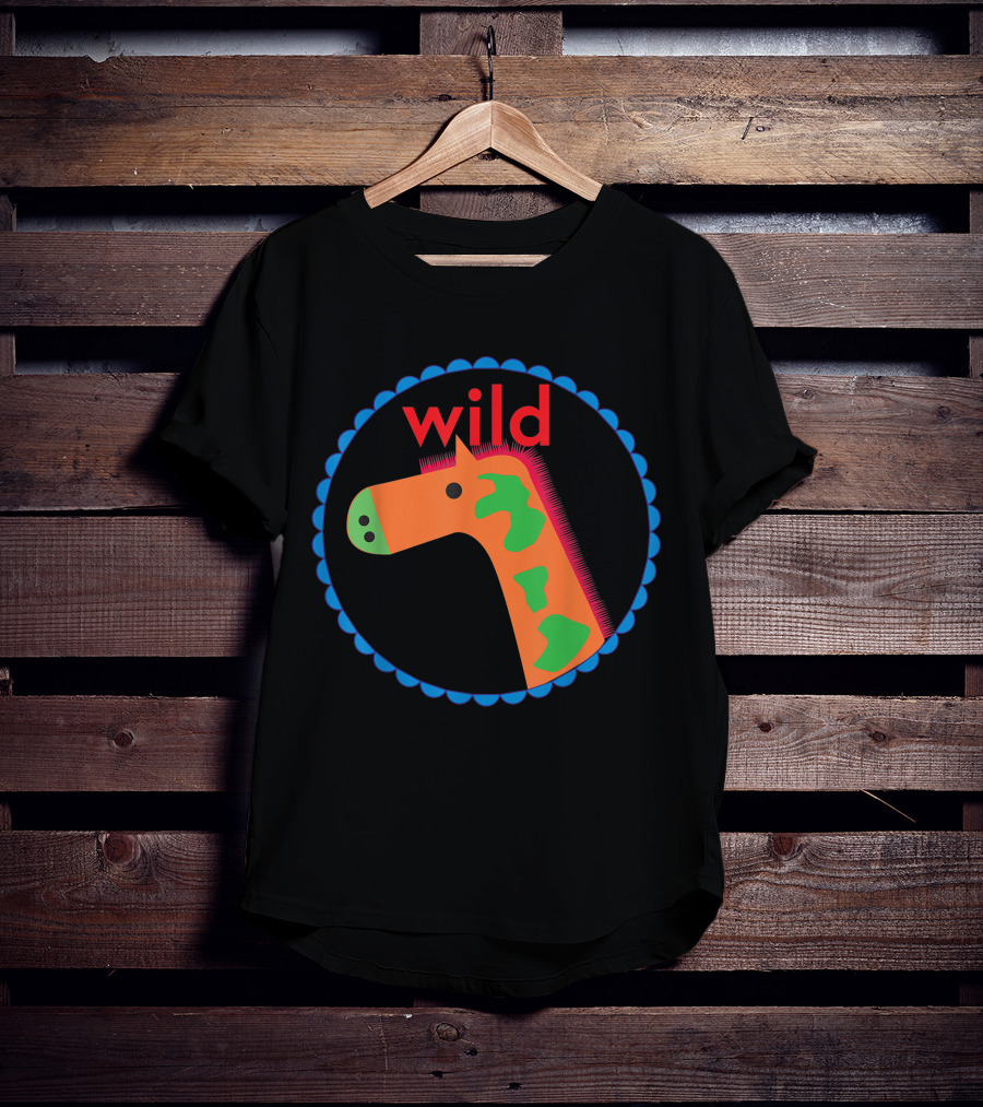 Wild Orange Green Giraffe T-Shirt