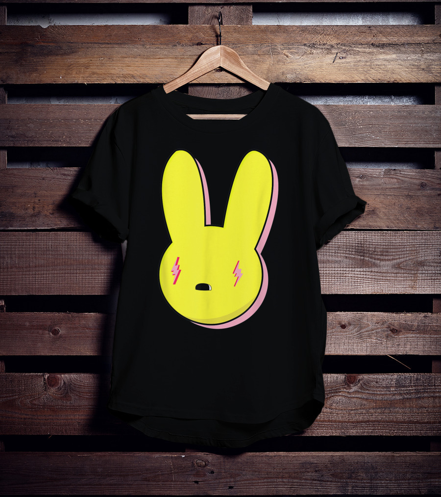 Funny Yellow Rabbit With Lightning Eyes T-Shirt