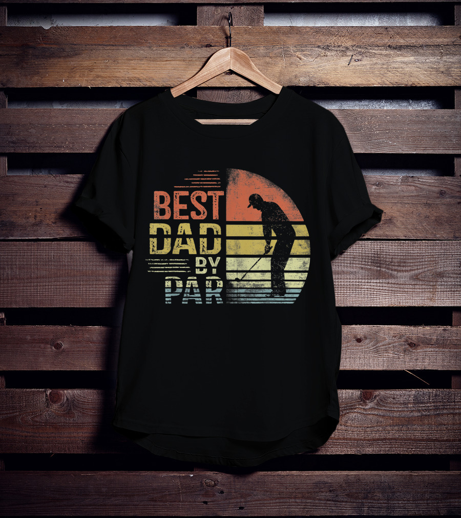 Best Dad By Par Father's Day Golf Lover Golfer T-Shirt