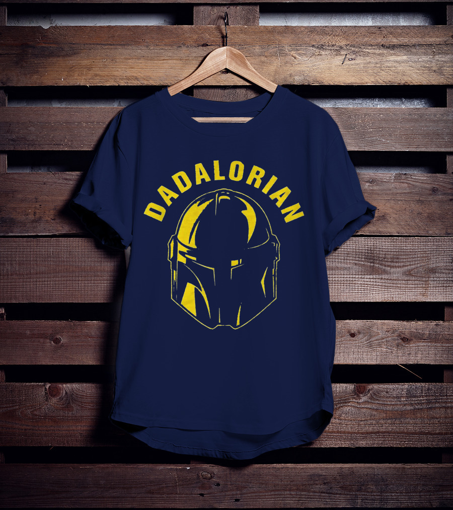 Dadalorian Star Wars Mandalorian Helmet Design For Dads T-Shirt