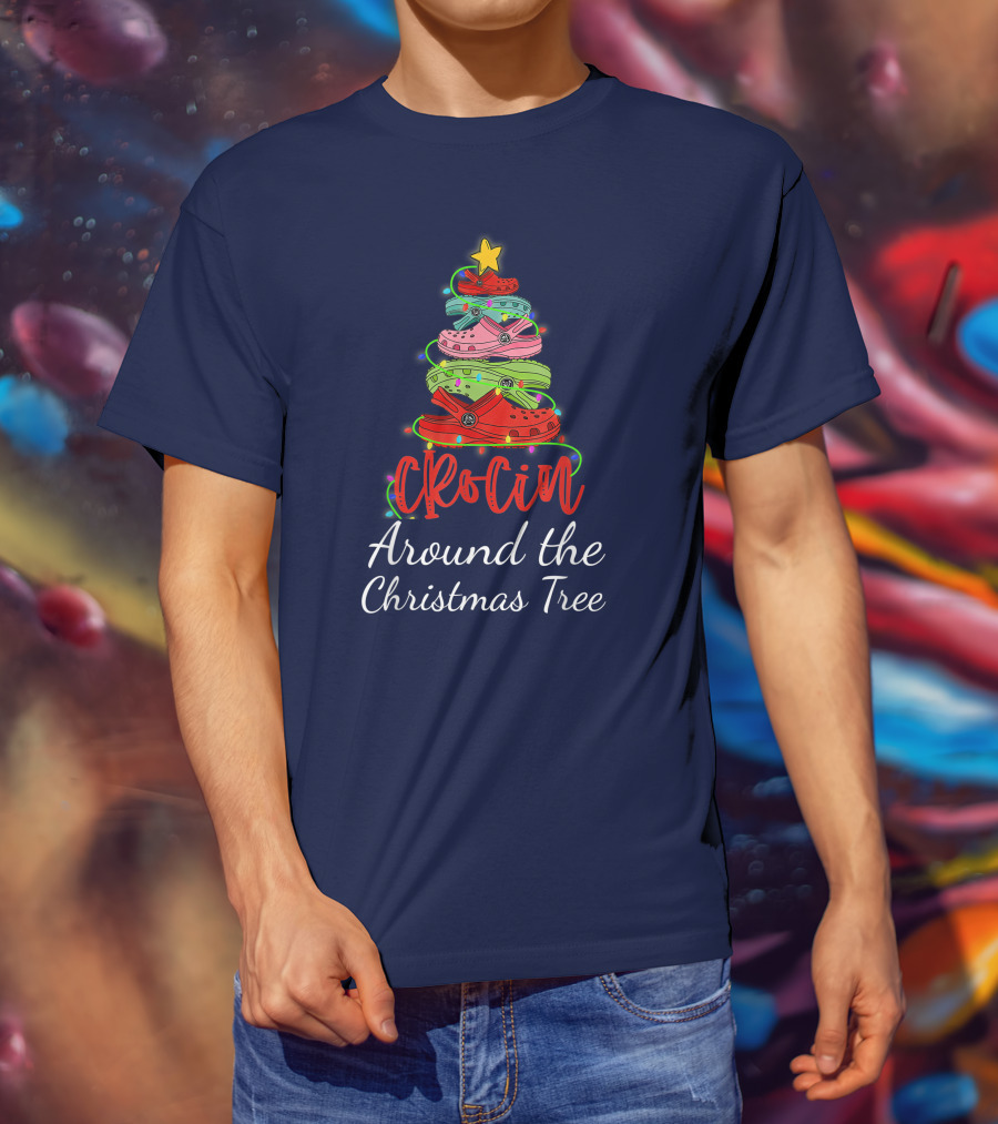 Crocin Around The Christmas Tree Holiday Footwear T-Shirt