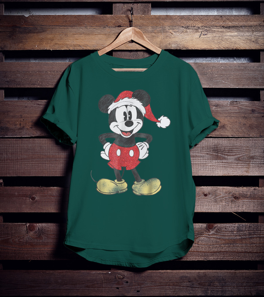 Vintage Disney Santa Mickey Mouse Classic T-Shirt