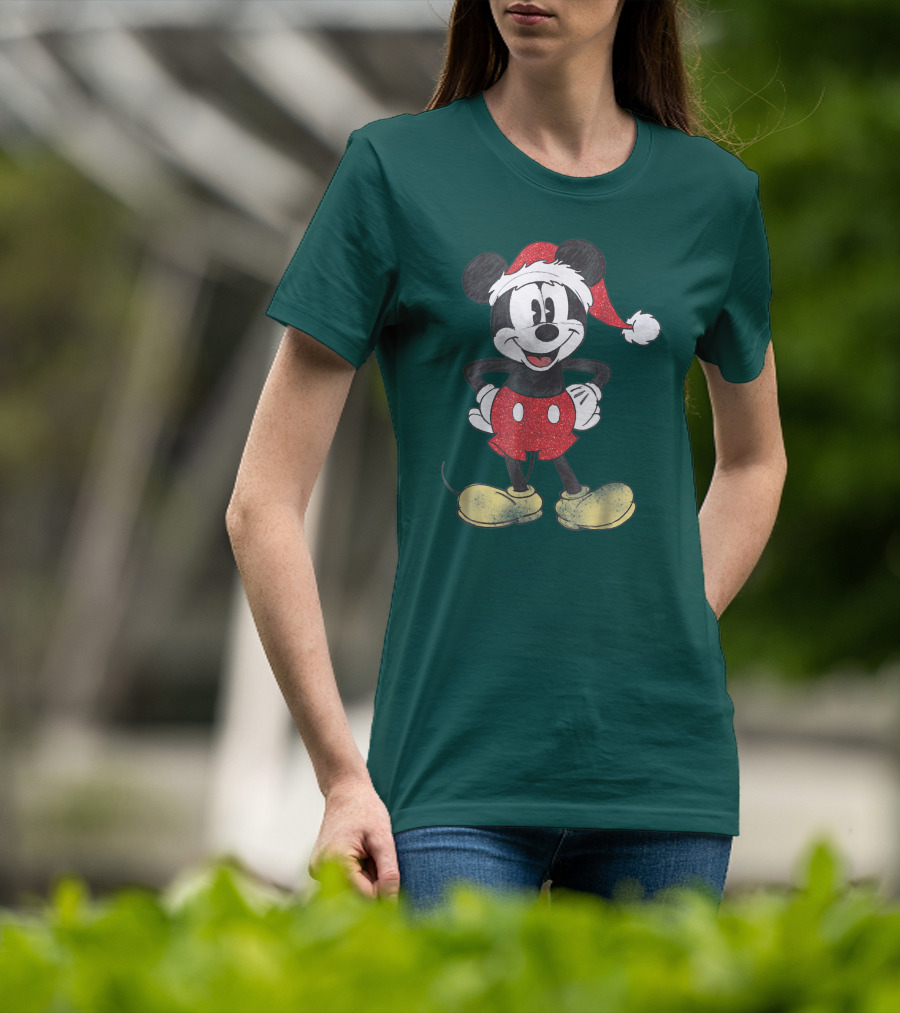 Vintage Disney Santa Mickey Mouse Classic T-Shirt