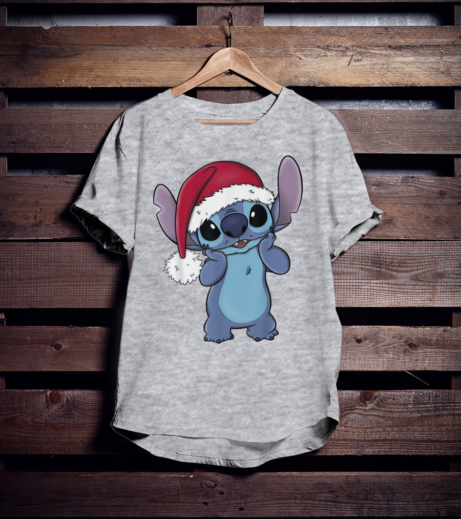 Lilo And Stitch Disney Christmas Santa Hat Stitch T-Shirt