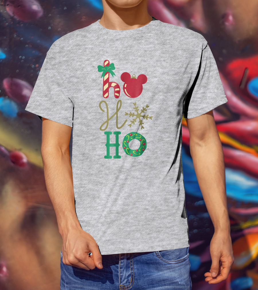 Disney Christmas Mickey Mouse Ho Ho Ho T-Shirt